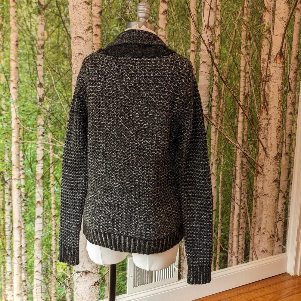 Rag & Bone For Neiman Marcus Gray Wool Shawl Coll… - image 5